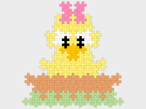 Påskkyckling i korg