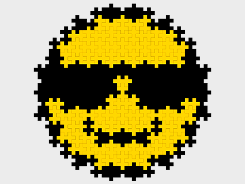 Emoji med solglasögon