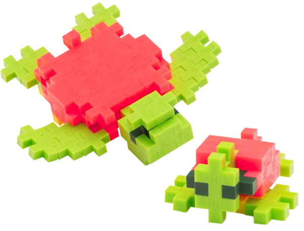 Havssköldpadda med unge