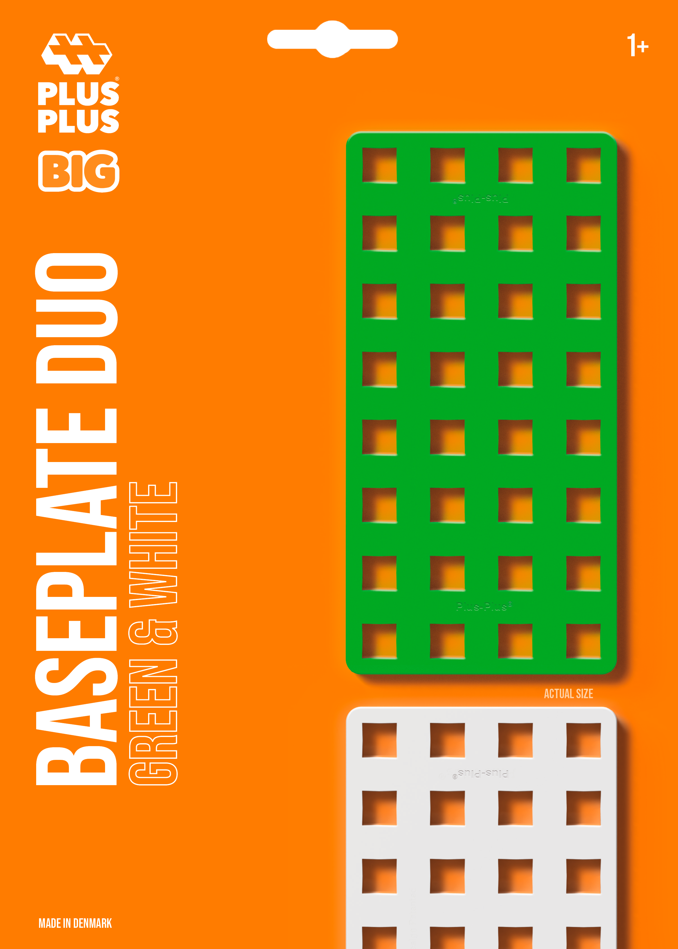 BIG byggplattor 2 stk - Grön och Vit