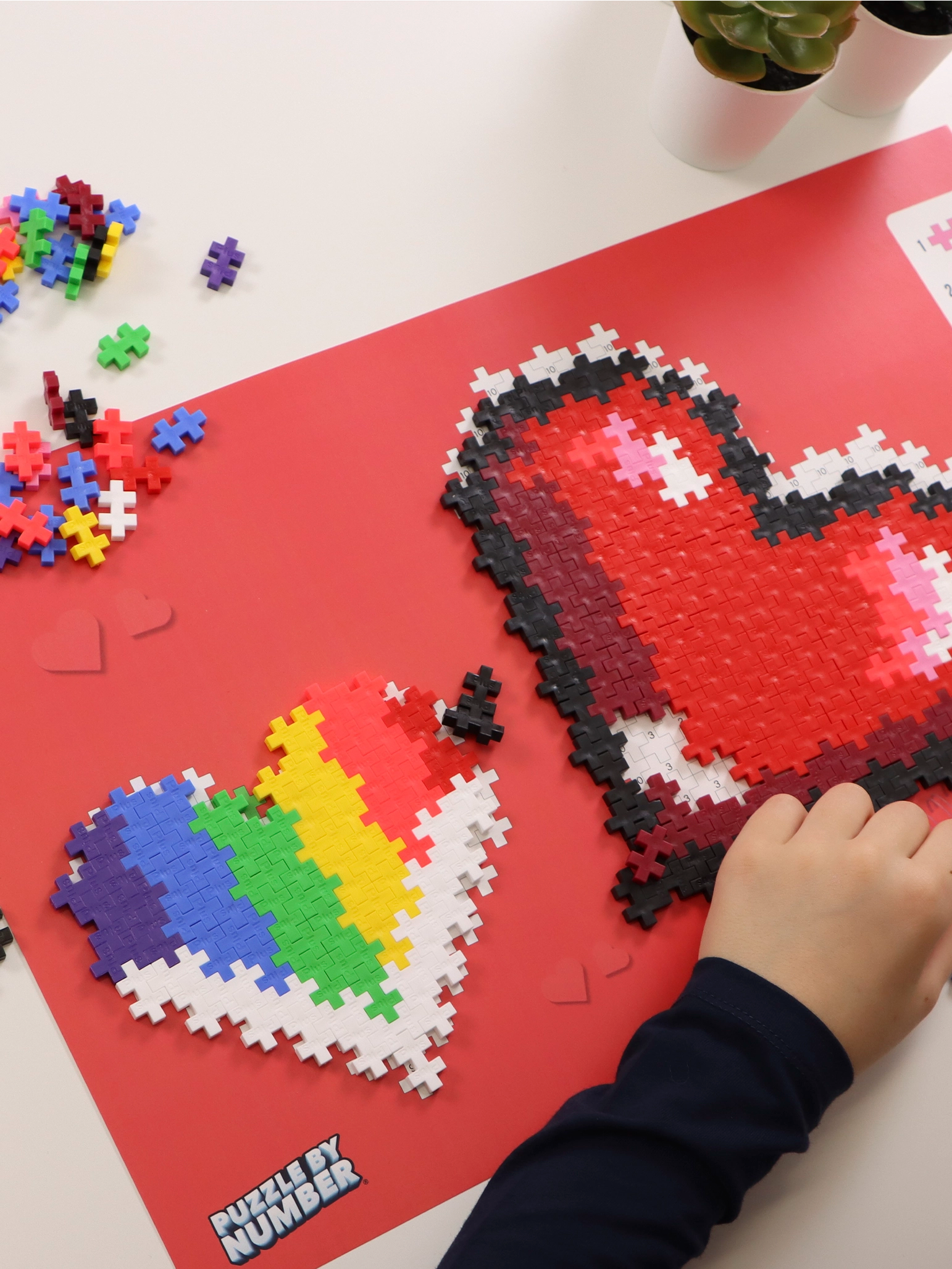 Puzzle By Number - Hjärtan