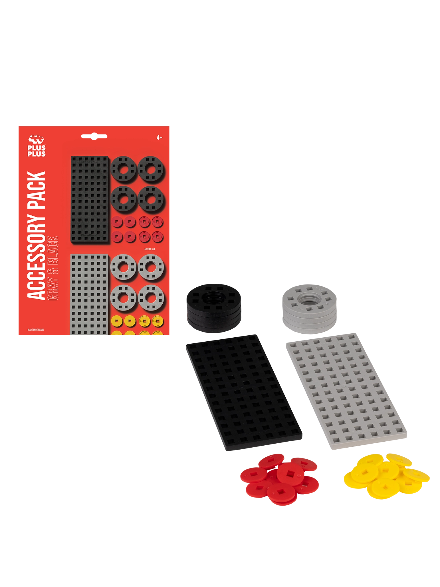 Byggplattor och Hjul - Svart & Grå