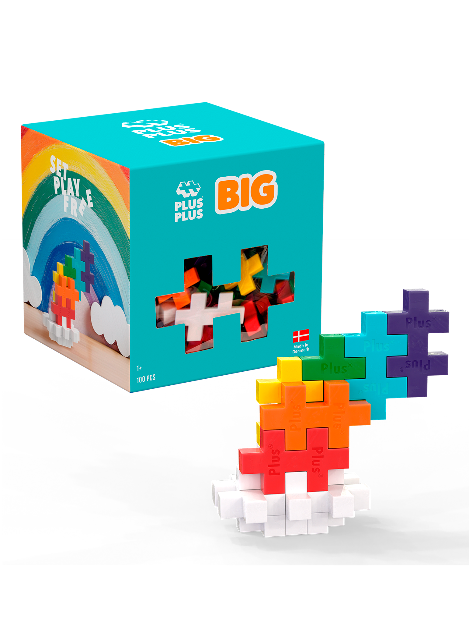 BIG Regnbågsfärgmix – 100 stk