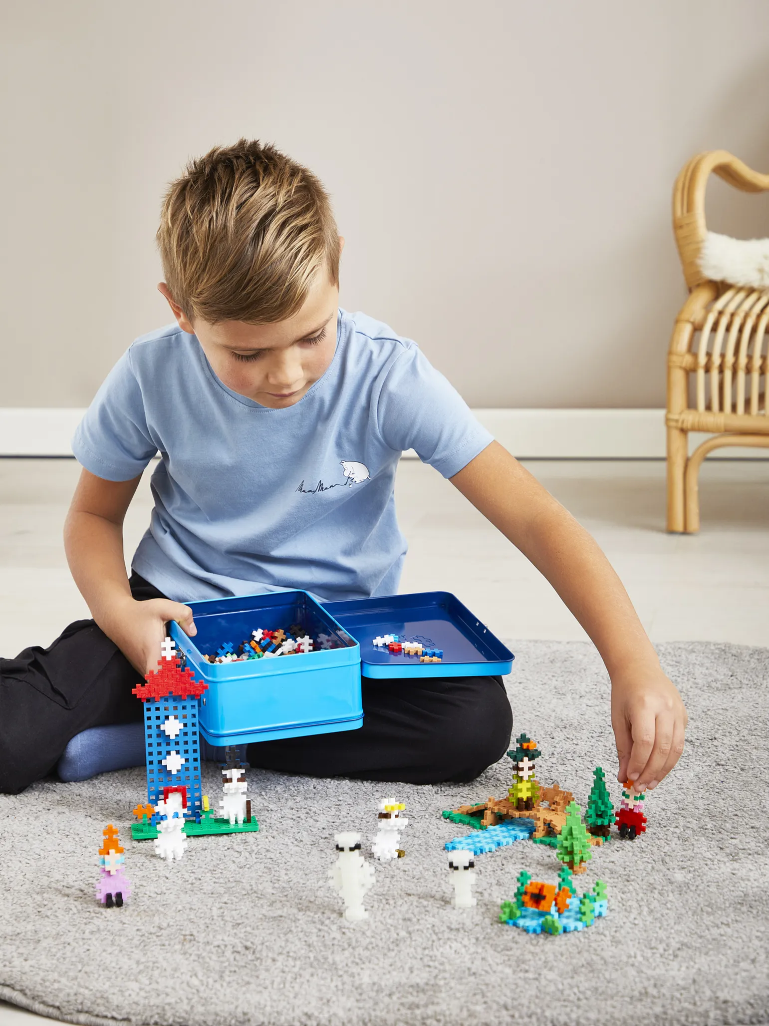 Mumindalen - Blå Metallväska