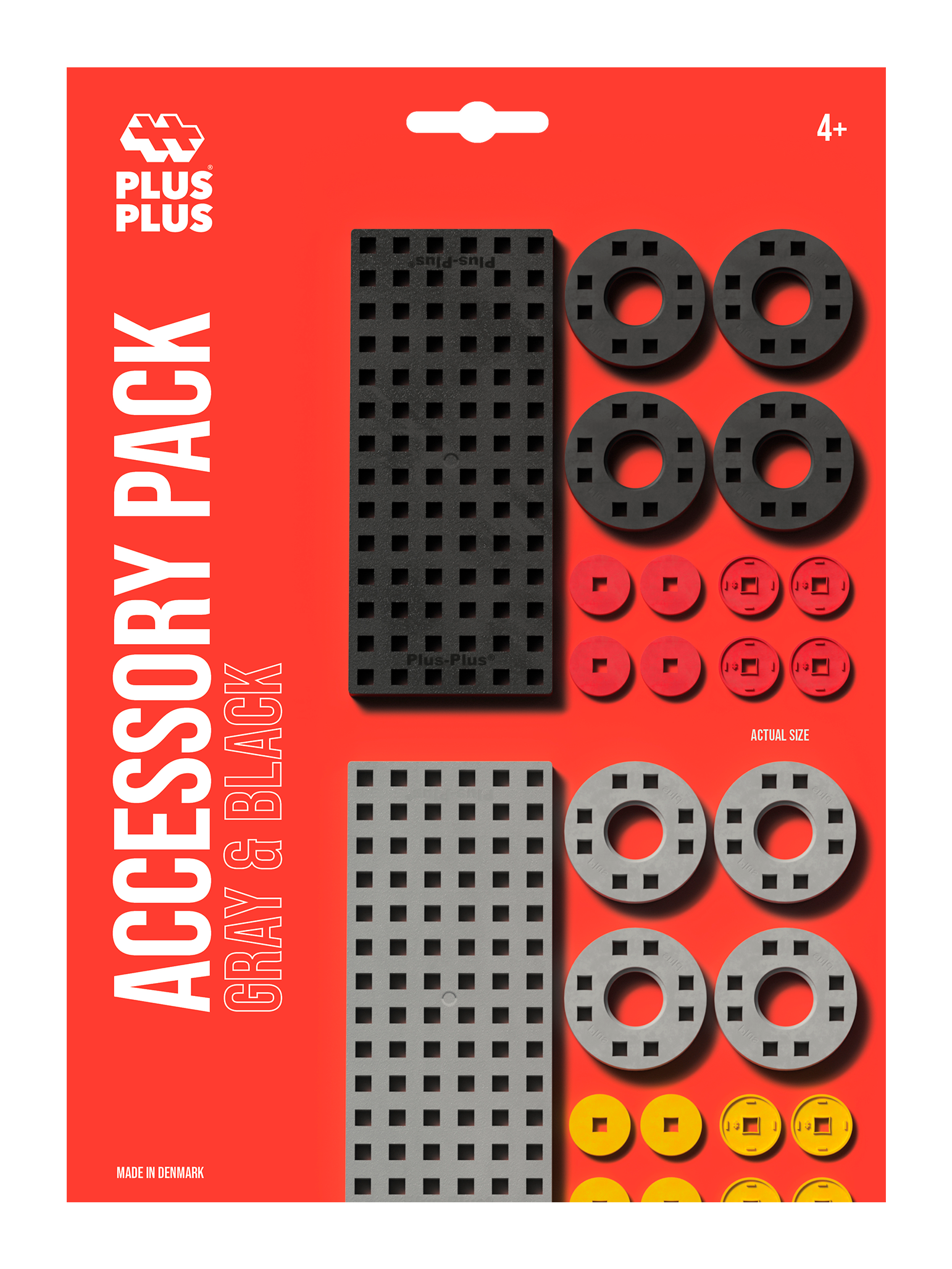 Byggplattor och Hjul - Svart & Grå